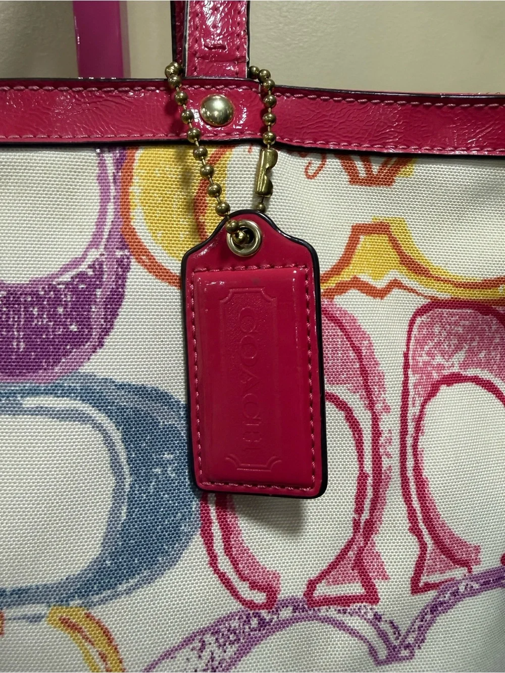 Coach tote multicolor
